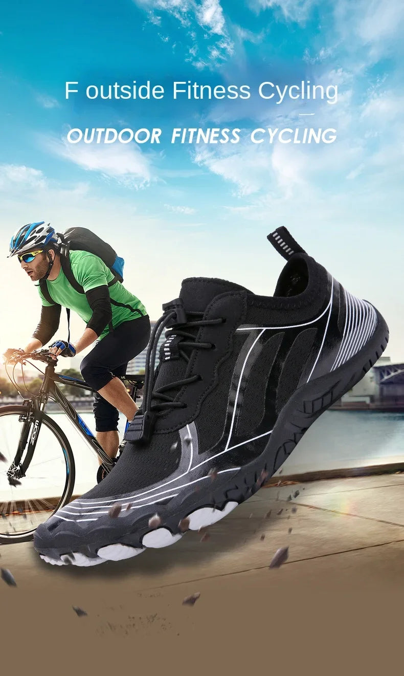 New Couple Water Shoes Aqua Shoes Five-finger Swimming Shoes 35-47 Size Beach Sports Shoes Fashion Men's Fitness Shoes
