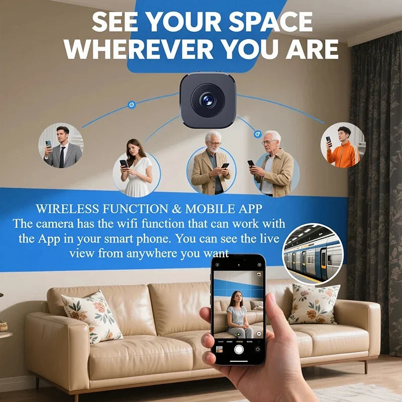 6K Mini Security Camera Pro FullHD WiFi Surveillance With 2 Way Audio Motion Detection Infrared Night Vision Security Cam