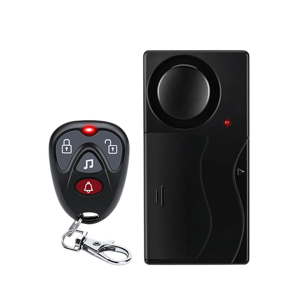 Wireless Door Window Vibration Sensor Alarm 110dB Anti-theft Remote Control Detectors Home Security Alarm System