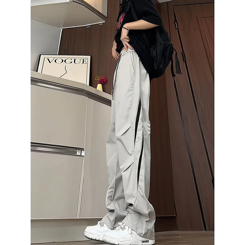 Quick-drying Jacket Men's Autumn Spliced   mesh Breathable Pants American Paratrooper Overalls