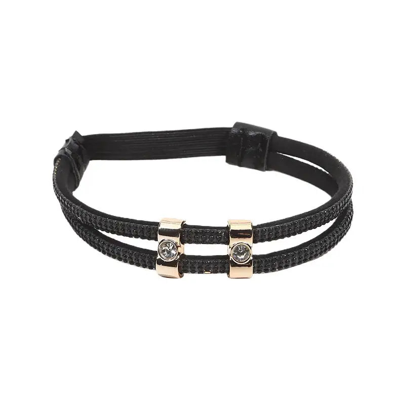 1/2Pairs Rhinestone High Heels Shoes Band Anti-loose Women Diamond Shoelaces Anti-drop Heel Straps Belt Drill Elastic Fixed Belt