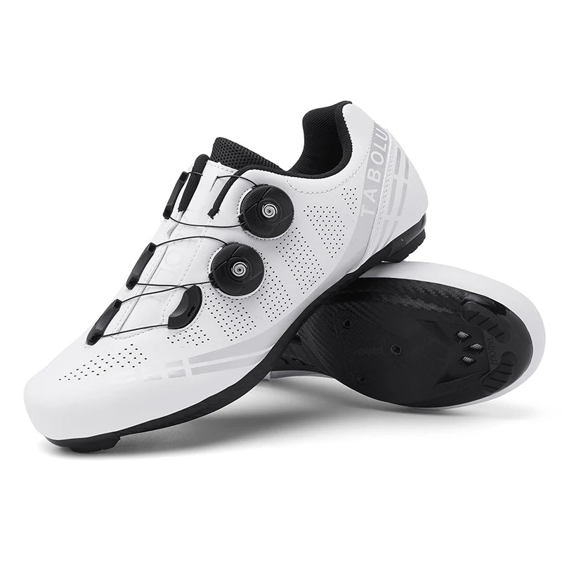 Double Buckle Cycling Shoes Men Women Nylon Bike Riding Shoes Mountain Road Bicycle Sneakers Cycling Fitness Training Shoes Male