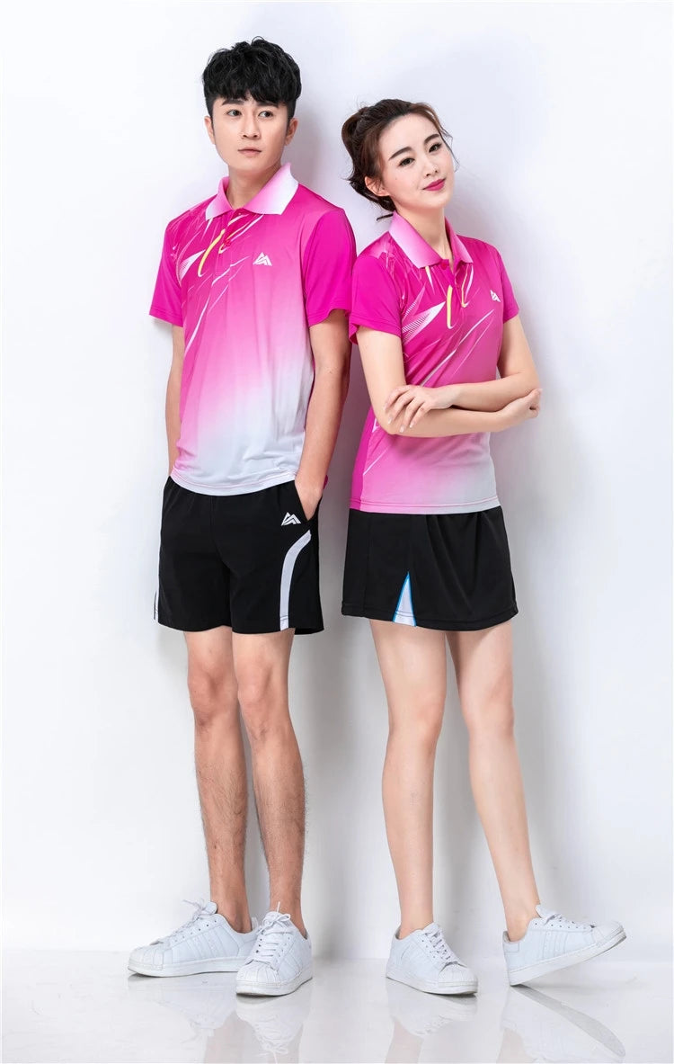 Quick dry Tennis tshirts,badminton sportswear shirt men/women,table tennis V-neckshirt,game clothes custom volleyball shirt 6907