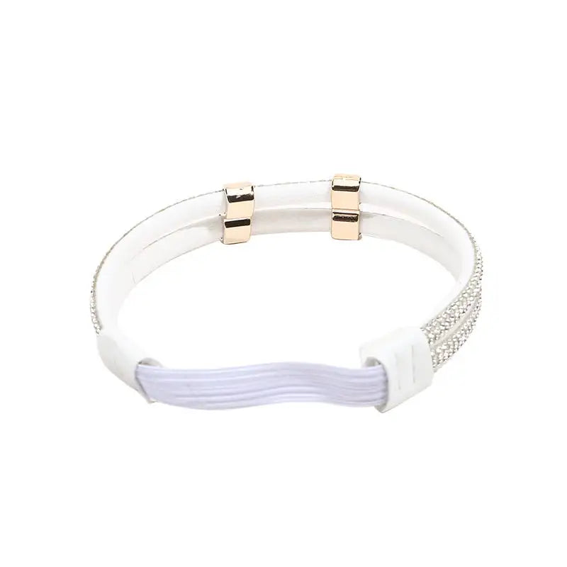 1/2Pairs Rhinestone High Heels Shoes Band Anti-loose Women Diamond Shoelaces Anti-drop Heel Straps Belt Drill Elastic Fixed Belt