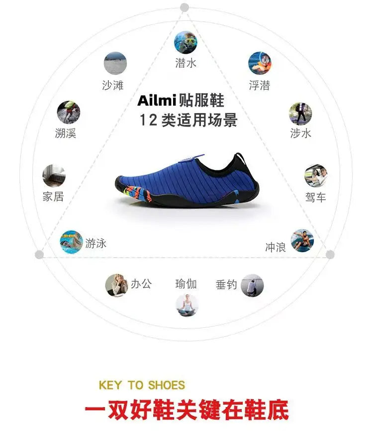 New Large Size Unisex Outdoor Non-Slip Swim Shoes Summer Beach Water Shoes Men's Aqua Shoes Women's Fitness Yoga Shoes  35-46#