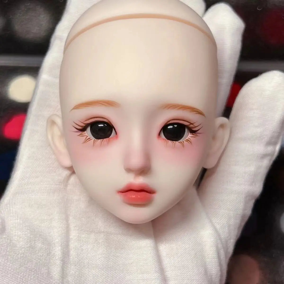 New Arrival 1/6 Head with Makeup for 28cm Girls Doll Accessories Open Head Dress Up Toys