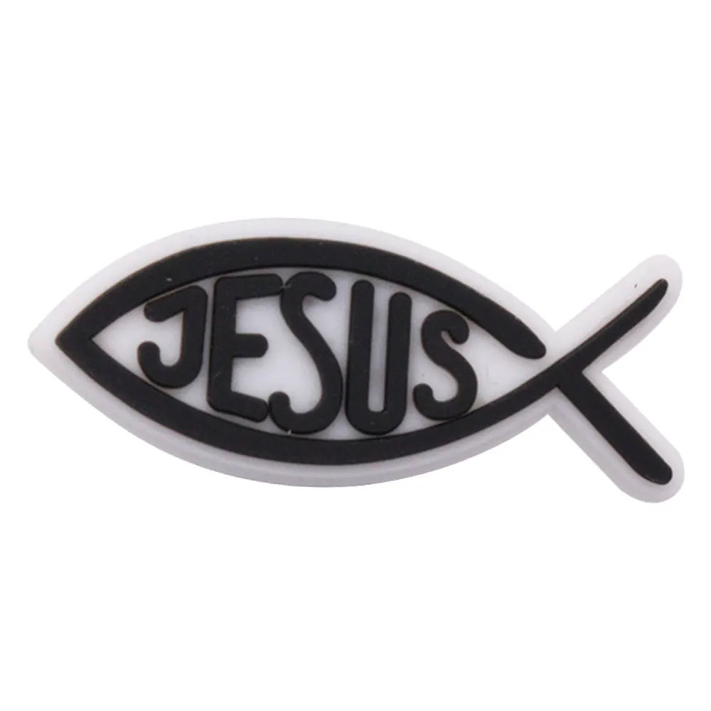 1-14Pcs Faith Jesus Love You Cross God Adult Shoe Buckle Charms Man Decorations DIY Kids Birthday Gifts