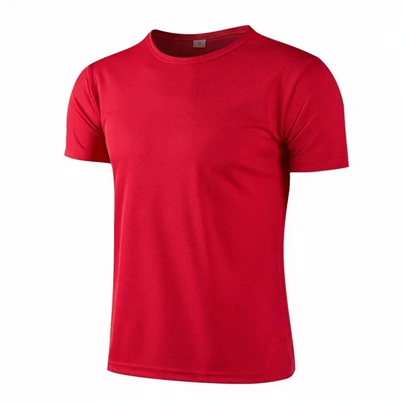 Quick-drying Round Neck Sport T-shirt Gym Fitness Shirt Trainer Running T-shirt Men Breathable Sportswear Костюм Женский Летний