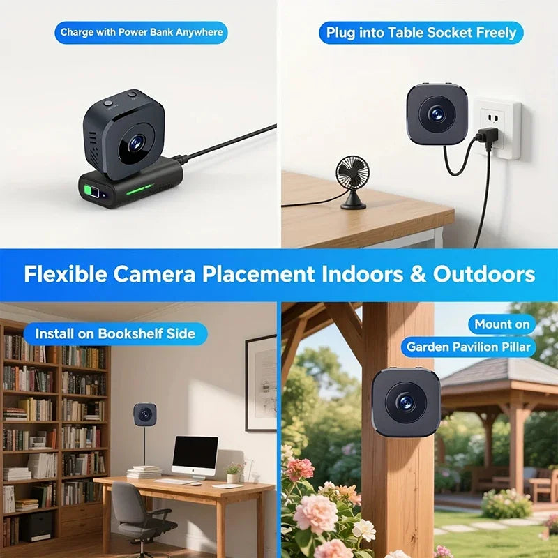6K Mini Security Camera Pro FullHD WiFi Surveillance With 2 Way Audio Motion Detection Infrared Night Vision Security Cam