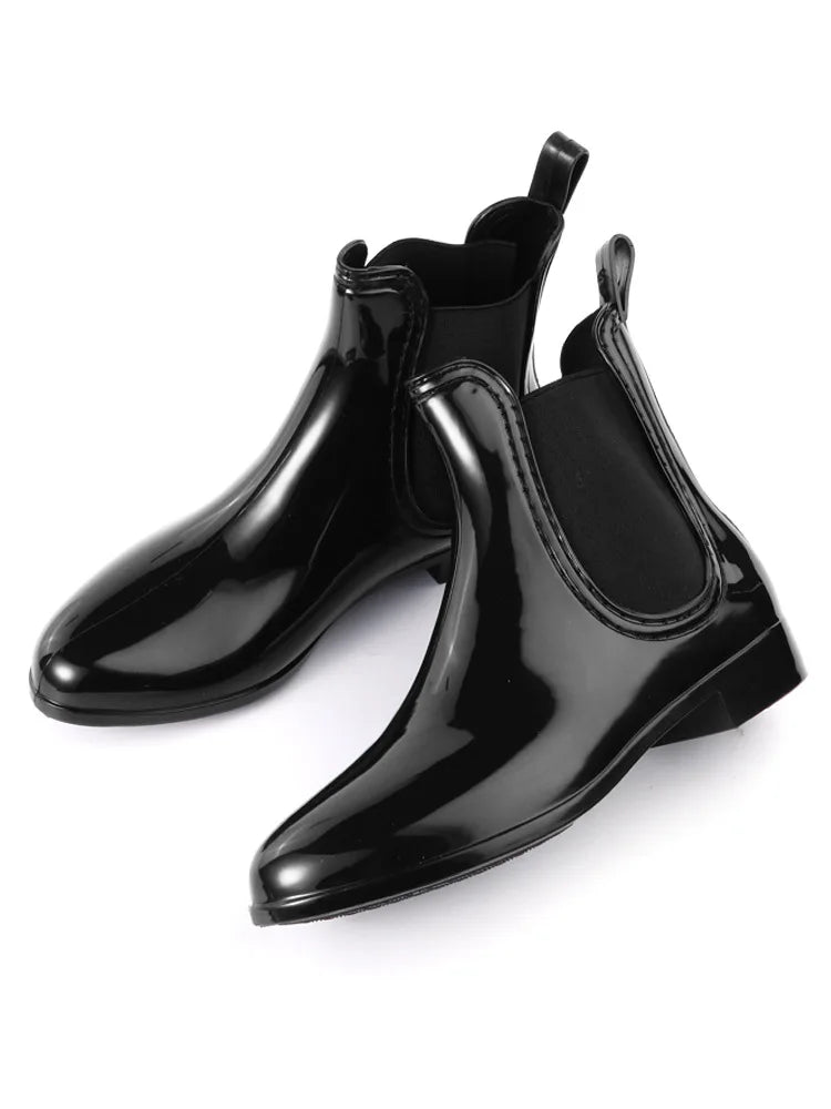 Comemore Rubber Rain Boots Women Waterproof Galoshes Shoe 2023 Ladies Fashion Apring Shoes Anti-Skid Ankle Boot Botas Femininas