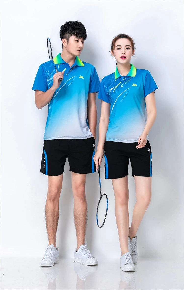 Quick dry Tennis tshirts,badminton sportswear shirt men/women,table tennis V-neckshirt,game clothes custom volleyball shirt 6907