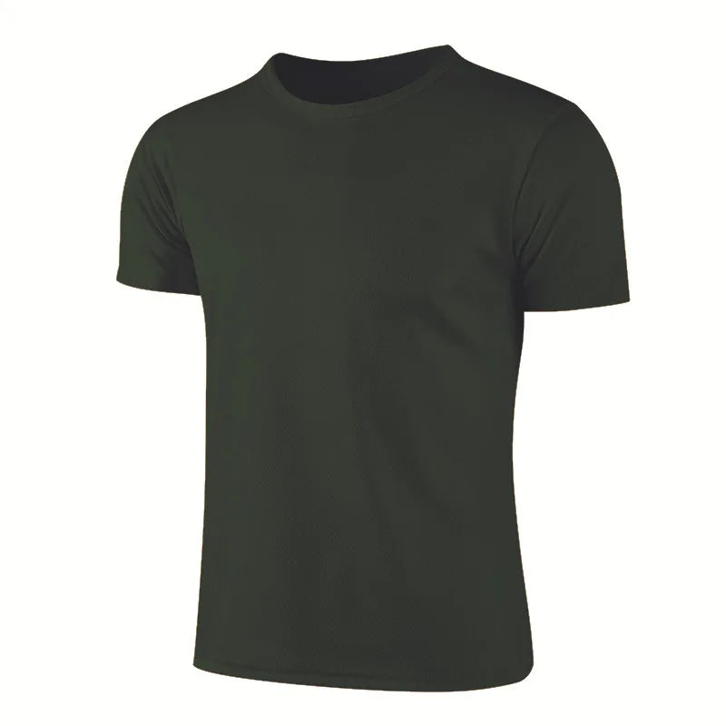 Quick-drying Round Neck Sport T-shirt Gym Fitness Shirt Trainer Running T-shirt Men Breathable Sportswear Костюм Женский Летний