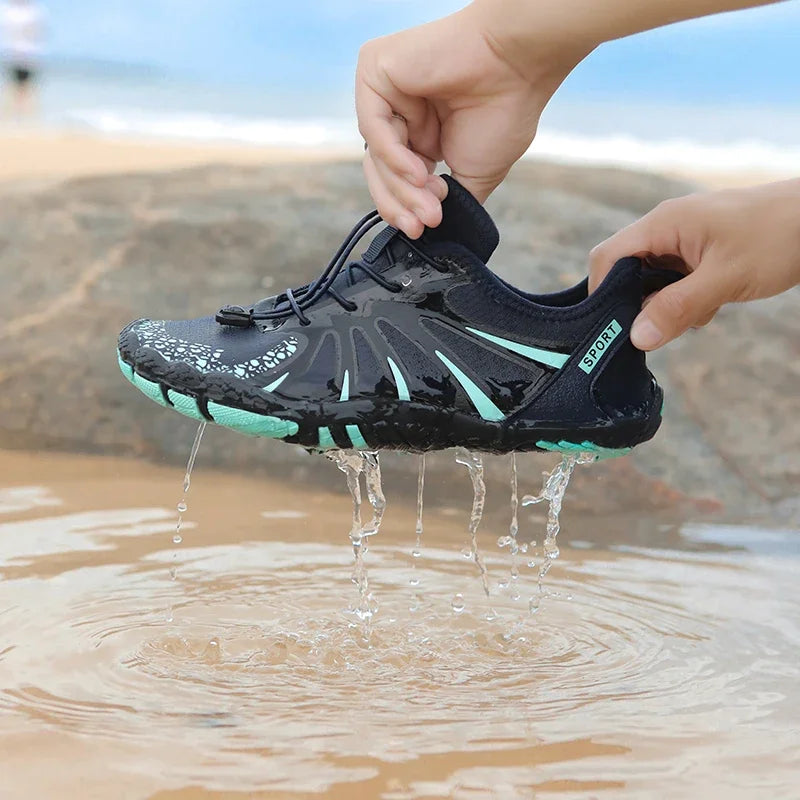 New Couple Water Shoes Aqua Shoes Five-finger Swimming Shoes 35-47 Size Beach Sports Shoes Fashion Men's Fitness Shoes