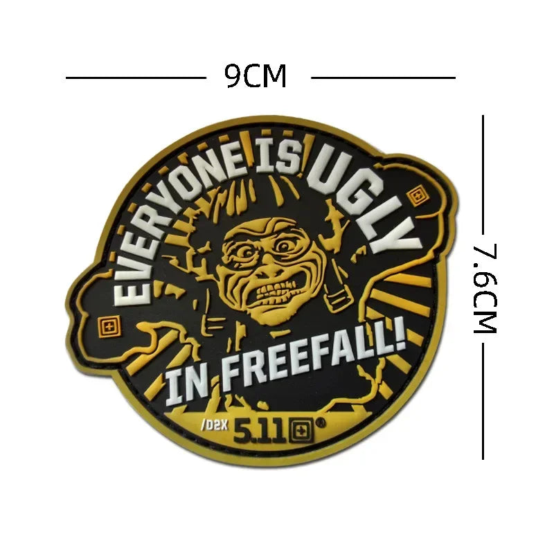 3D Tactical Military Patches PVC Fitness Armband Vests Hats Badges Soft Rubber Sword Cat Bear Morale Hook Loop Applique Emblem