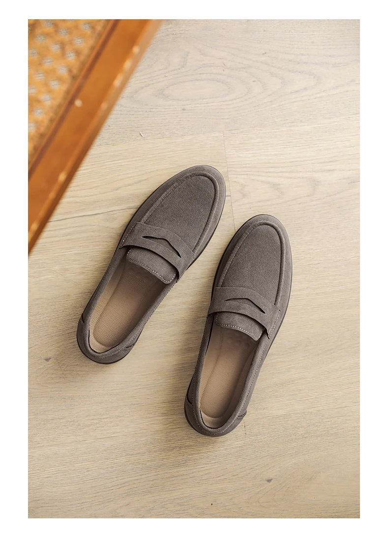 Genuine Leather Men Casual Shoes Luxury Brand Breathable Slip on Black Driving Shoes Moccasins Plus Size 39-45 Soft Men Loafers