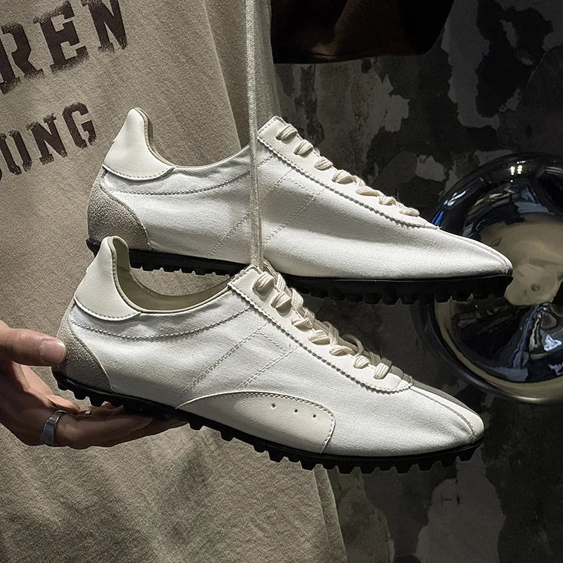 New Women Men High Quality Lace-Up Comfortable Soft Sole Flatsshoes Outdoor Casual Breathable Sneakers Fitness Shoes Male Shoes