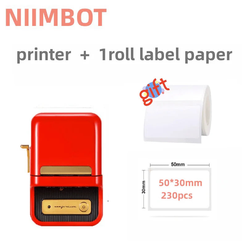 NIIMBOT B21 Label Printer Portable Wir-eless Bluetooth Thermal Label Maker Sticker Printer Label paper
