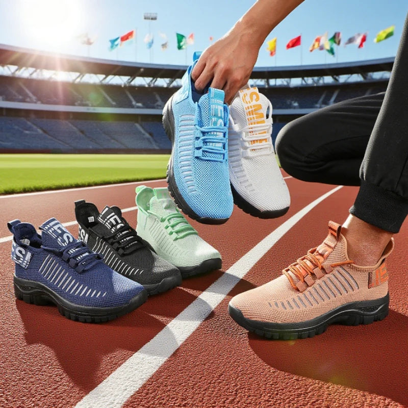 Men's Casual Sneakers Lightweight Breathable Mesh Fashion Running Shoes Outdoor Fitness Exercise Classic Slip on Walking Shoes