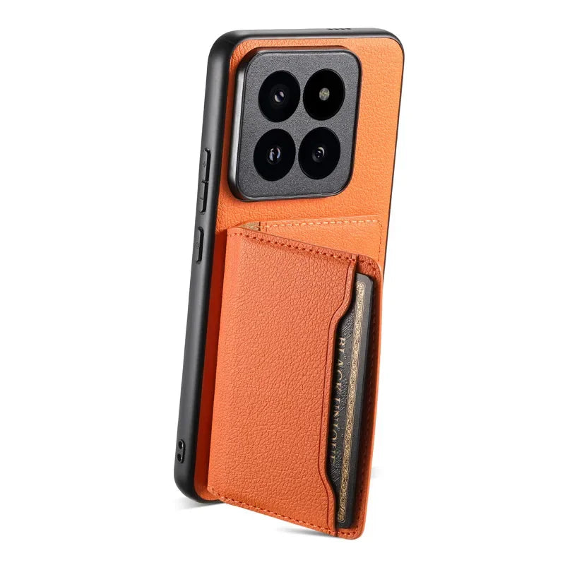 Multifunctional Leather Wallet Phone Case Coque For Xiaomi 15T 17 Pro Max M14 Ultra 13 Pro Ultra Poco F5 14T Card Holder Cover