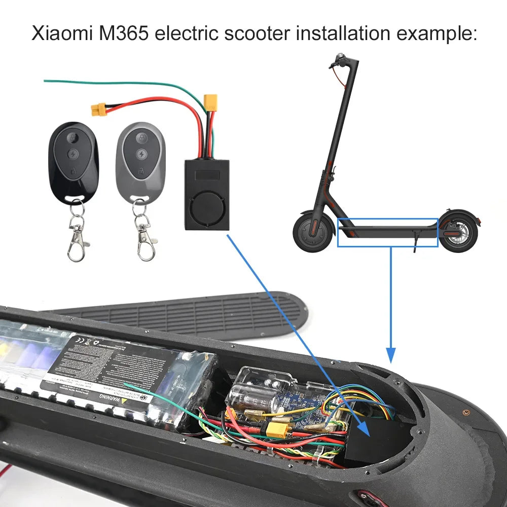 Anti-Theft Alarm Set for Xiaomi M365 Pro 2 1s for Ninebot Max G30 G30D Electric Scooter Remote Control Security Warning Speaker