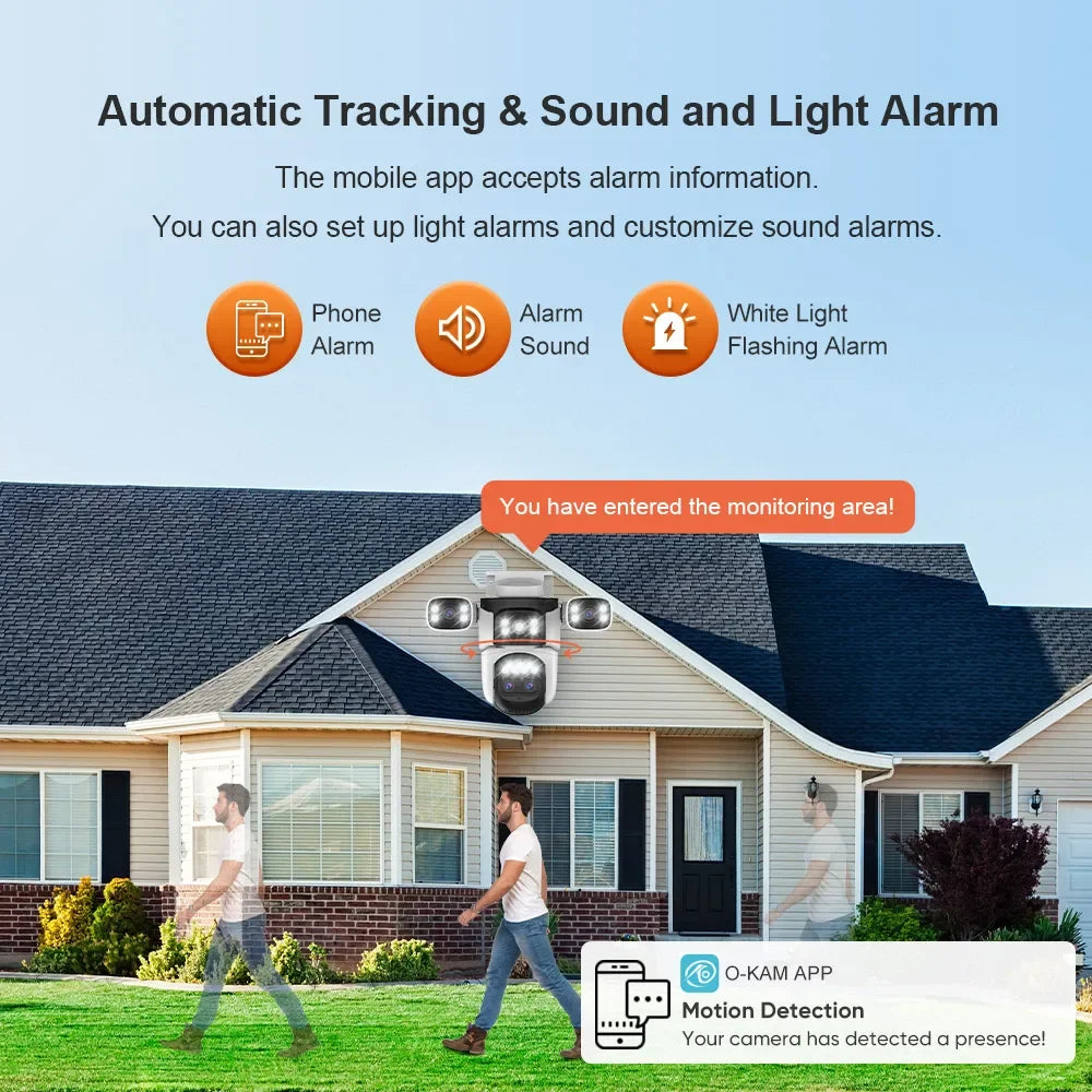 LS VISION 20MP 3*Screens Home Surveillance Wifi Camera 10X Zoom Outdoor Surveillance Camera Ip PTZ Auto Tracking Security Cctv