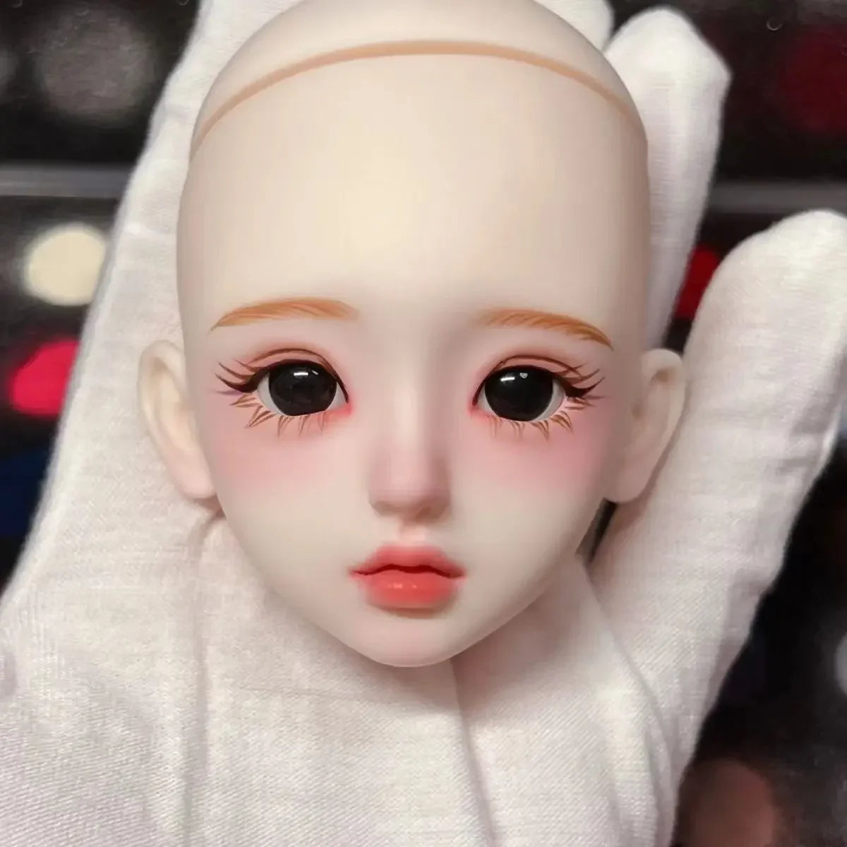 New Arrival 1/6 Head with Makeup for 28cm Girls Doll Accessories Open Head Dress Up Toys