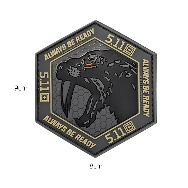 3D Tactical Military Patches PVC Fitness Armband Vests Hats Badges Soft Rubber Sword Cat Bear Morale Hook Loop Applique Emblem