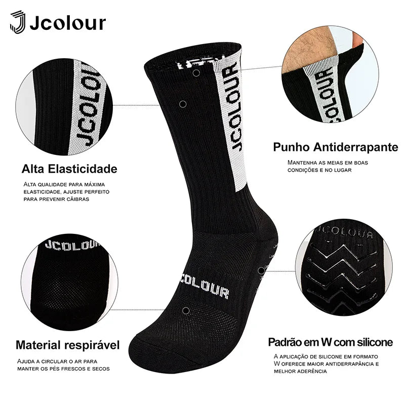 5 Pops, Non-slip Sports Socks, Training Socks, Mid-top Cycling Socks, Football, Running, Fitness,Polyamide