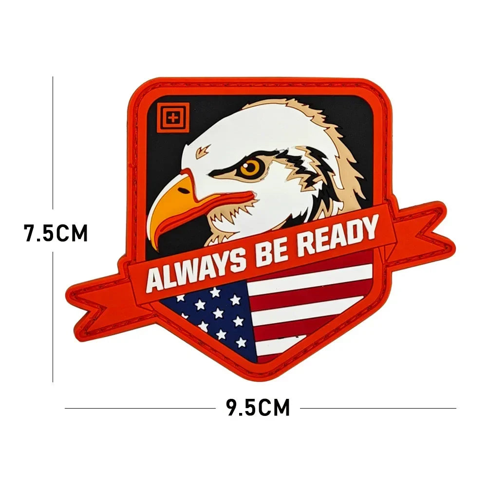 3D Tactical Military Patches PVC Fitness Armband Vests Hats Badges Soft Rubber Sword Cat Bear Morale Hook Loop Applique Emblem