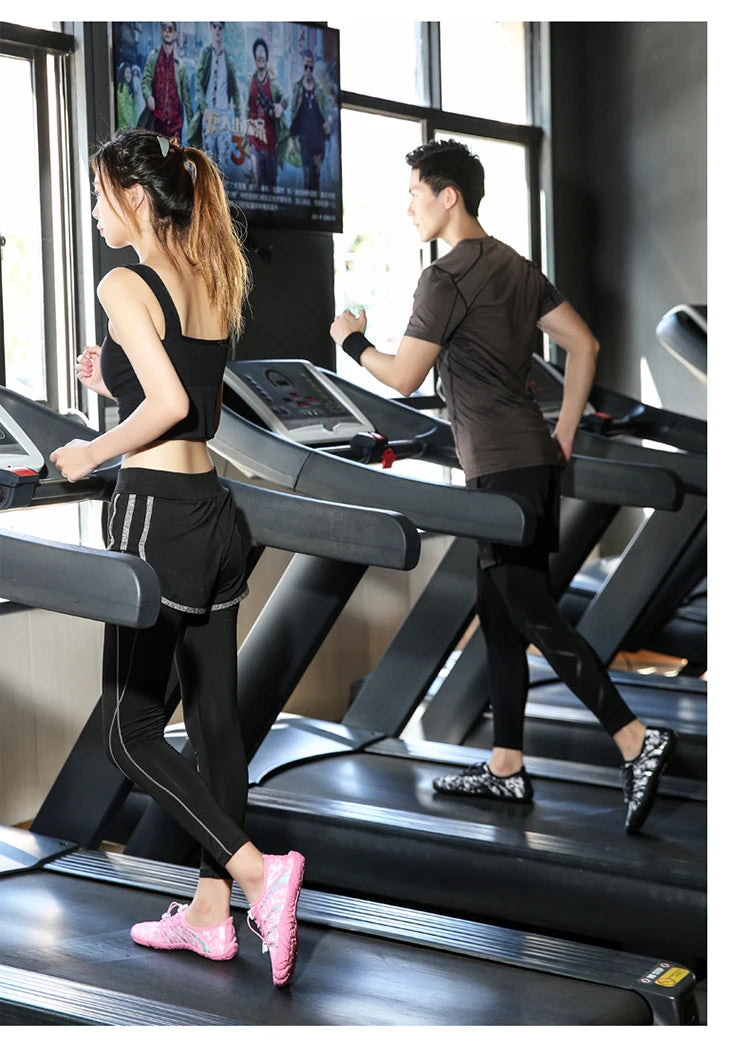 Indoor Fitness Shoes Men Women Yoga Treadmill Barefoot Shoes Gym Special Shock-absorbing Skipping Shoe Non-slip Training Sneaker