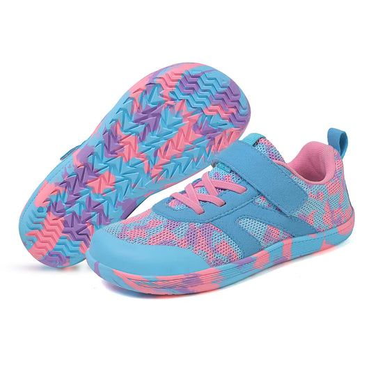 Kids Wide Barefoot Shoes Breathable Minimalist Sports Shoes Lightweight Running Shoes Fitness Trail Running Shoes
