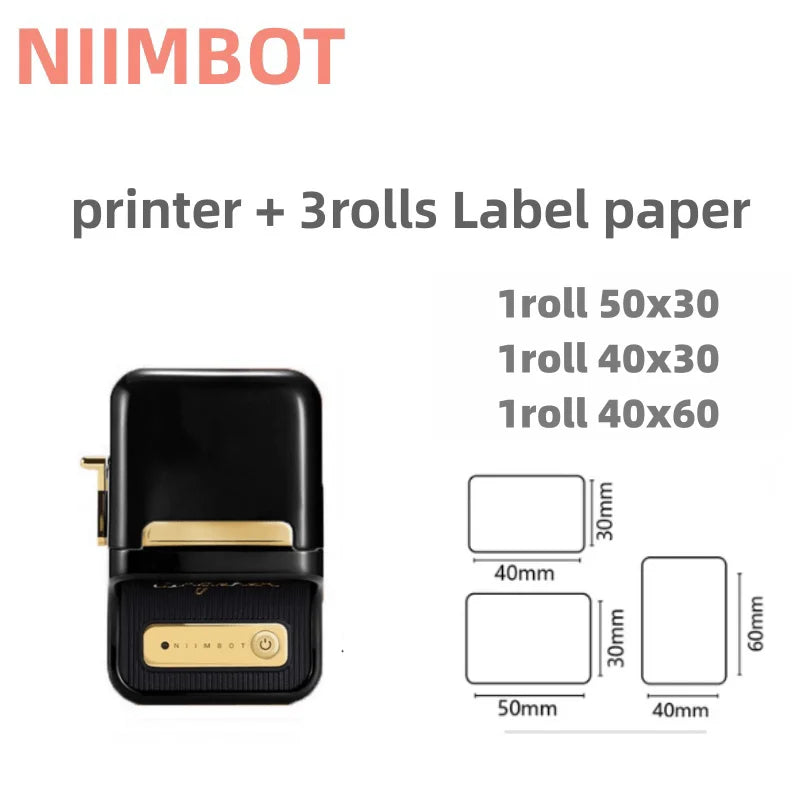 NIIMBOT B21 Label Printer Portable Wir-eless Bluetooth Thermal Label Maker Sticker Printer Label paper
