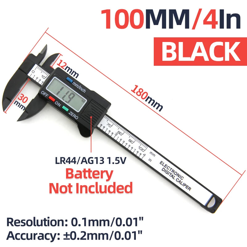 Digital Caliper Electronic Vernier Caliper Plastic Digital Ruler Calibrator Pachometer digital Micrometer Measuring Tool Caliber