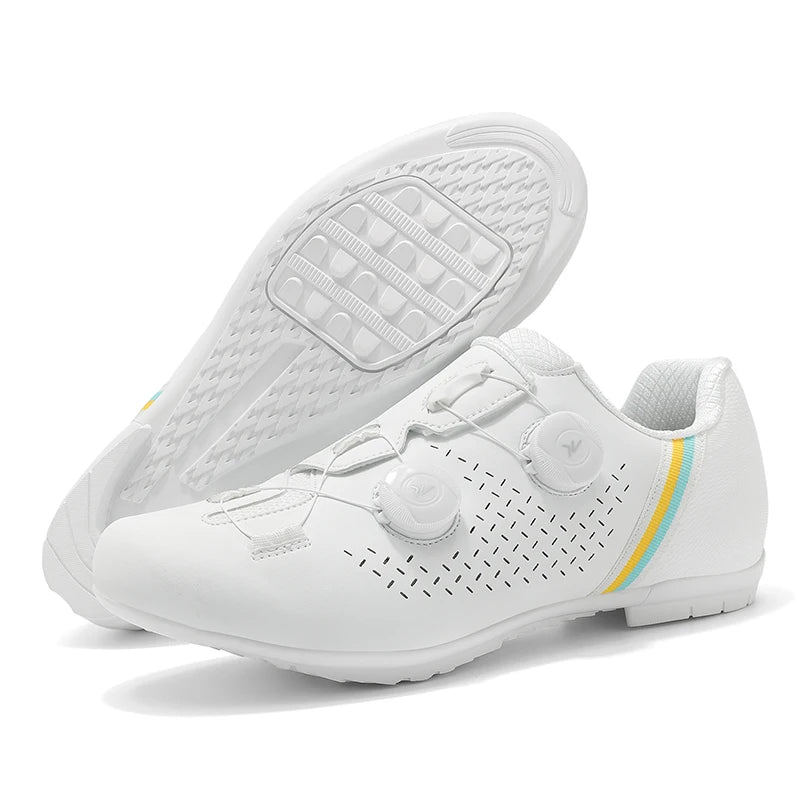 LIANYI July New Double Buckle Cycling Shoes Couple Bicycle Self-Locking SPD Road Bike MTB Cycling Sports Fitness Training Shoes