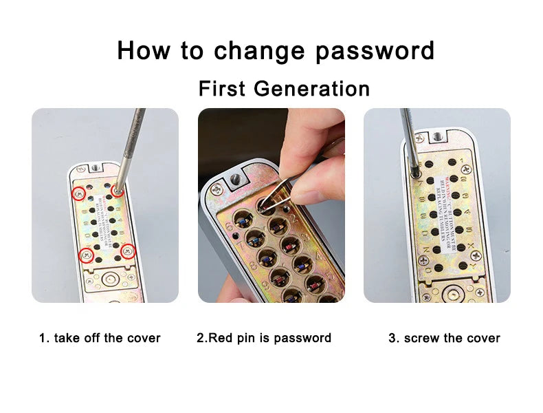 Waterproof Mechanical Password Code Number Single Latch Lock For Outdoor Wooden Door