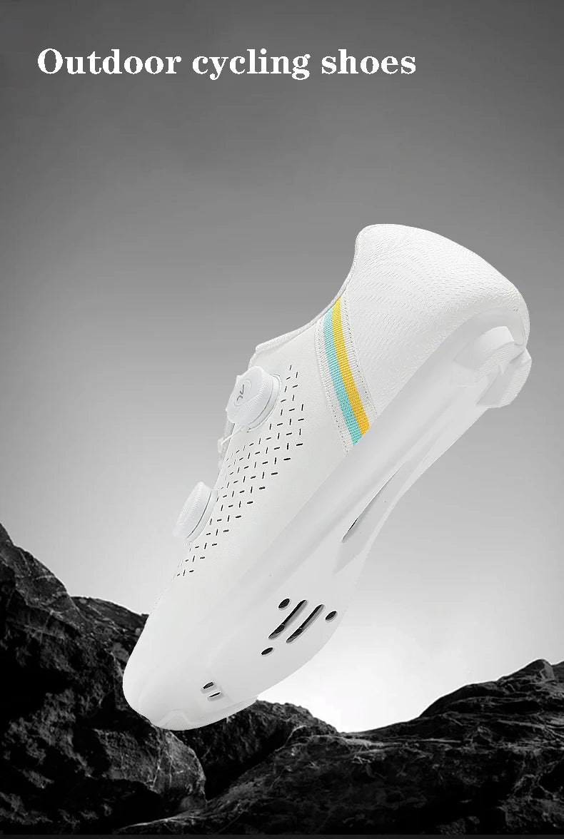 LIANYI July New Double Buckle Cycling Shoes Couple Bicycle Self-Locking SPD Road Bike MTB Cycling Sports Fitness Training Shoes