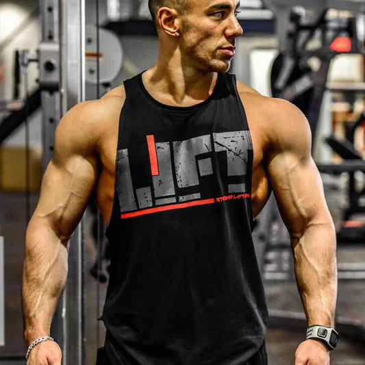 New Gym Sleeveless Clothing Men Bodybuilding and Fitness Tank Top Vest Sportswear Undershirt muscle workout Singlets Gym shirt