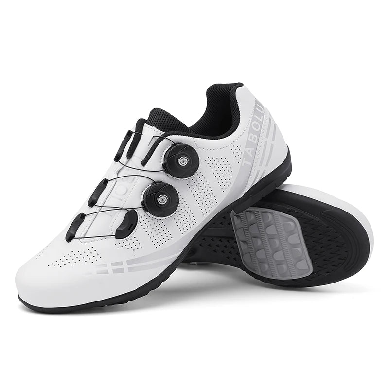 Double Buckle Cycling Shoes Men Women Nylon Bike Riding Shoes Mountain Road Bicycle Sneakers Cycling Fitness Training Shoes Male