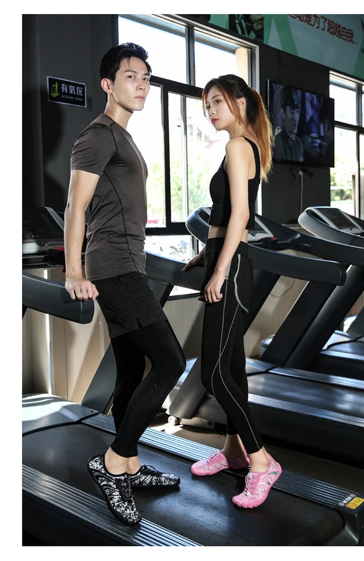 Indoor Fitness Shoes Men Women Yoga Treadmill Barefoot Shoes Gym Special Shock-absorbing Skipping Shoe Non-slip Training Sneaker