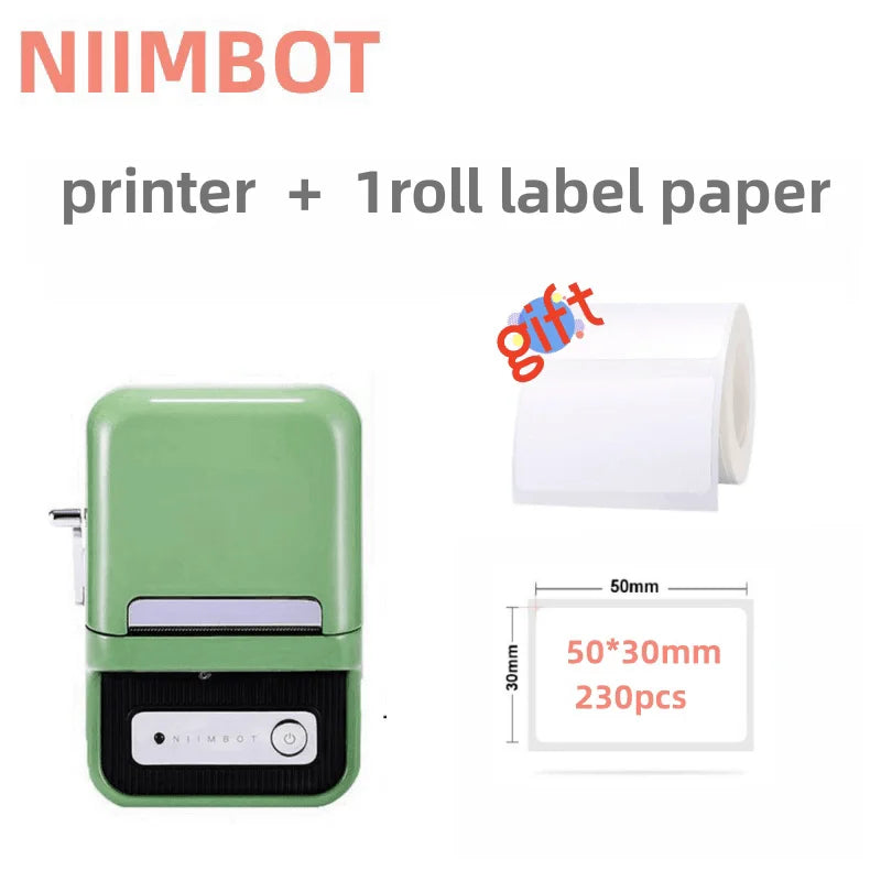 NIIMBOT B21 Label Printer Portable Wir-eless Bluetooth Thermal Label Maker Sticker Printer Label paper