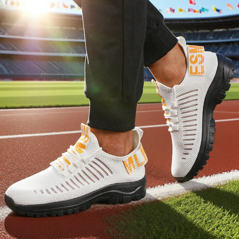 Men's Casual Sneakers Lightweight Breathable Mesh Fashion Running Shoes Outdoor Fitness Exercise Classic Slip on Walking Shoes