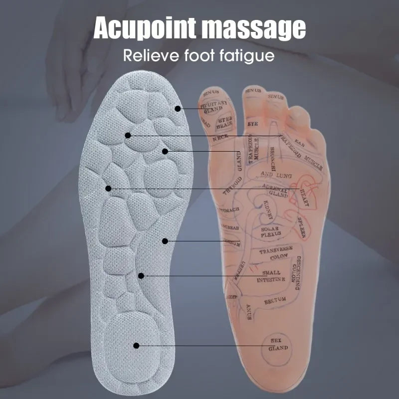 10pcs 5D Massage Memory Foam Insoles Thickening Breathable Cushioning Comfort Support for High Heels Shoes Orthopedic Foot Pads