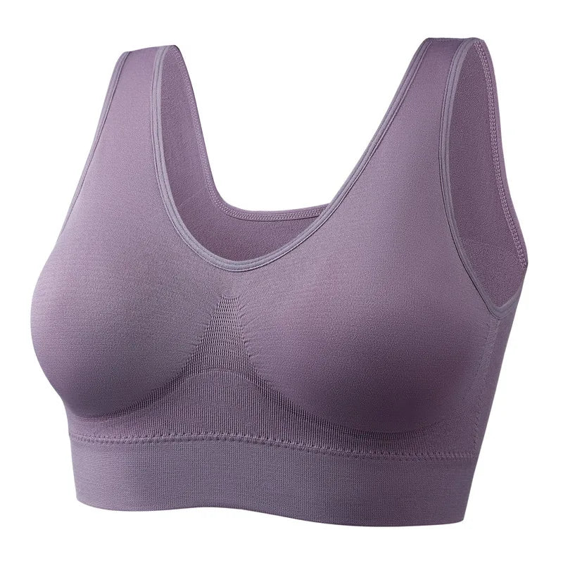 L-6XL Sports Bras for Women Yoga Plus Large Big Size Ladies Bralette Fat Top Underwear Padded Fitness Running Vest Brassiere