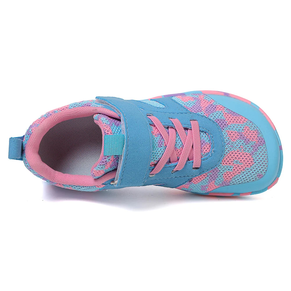 Kids Wide Barefoot Shoes Breathable Minimalist Sports Shoes Lightweight Running Shoes Fitness Trail Running Shoes