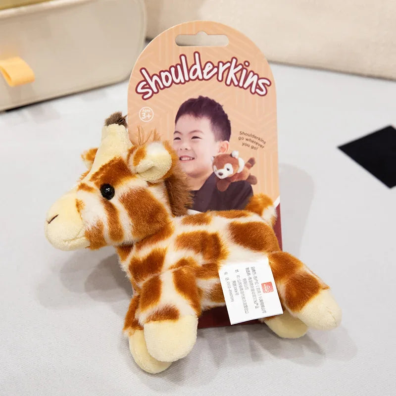 10 Kinds Of Animals Plush Toys With Magnets Can Stand On Your Shoulder Cartoon Cute Stuffed Dolls Birthday Gifts For Kids