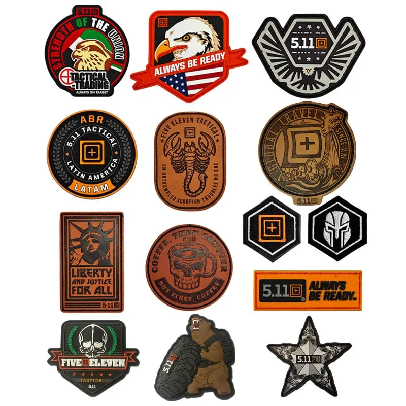 3D Tactical Military Patches PVC Fitness Armband Vests Hats Badges Soft Rubber Sword Cat Bear Morale Hook Loop Applique Emblem