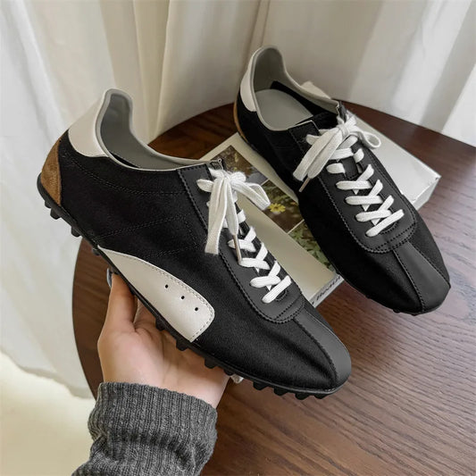 New Women Men High Quality Lace-Up Comfortable Soft Sole Flatsshoes Outdoor Casual Breathable Sneakers Fitness Shoes Male Shoes