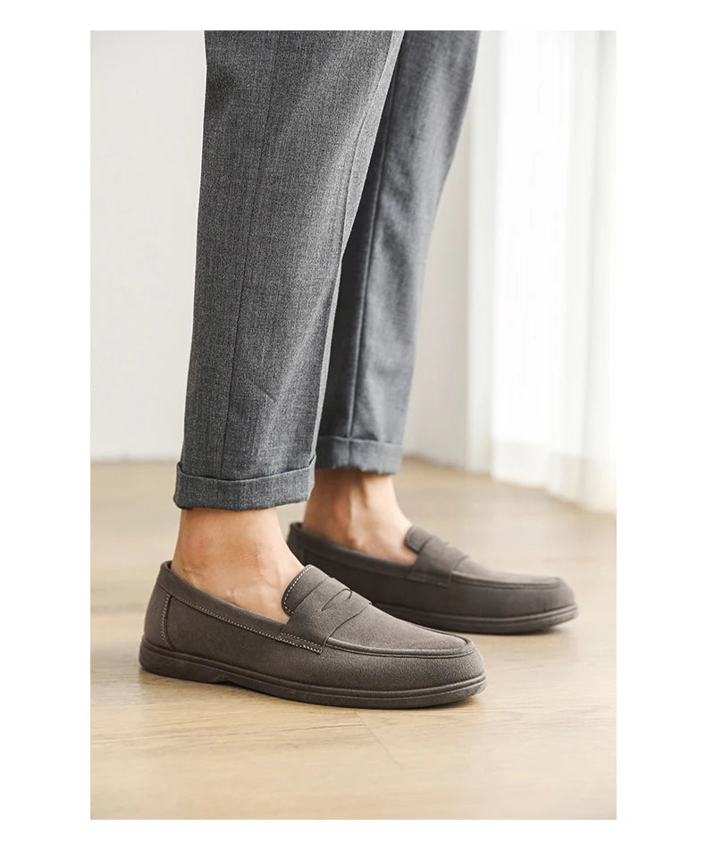 Genuine Leather Men Casual Shoes Luxury Brand Breathable Slip on Black Driving Shoes Moccasins Plus Size 39-45 Soft Men Loafers