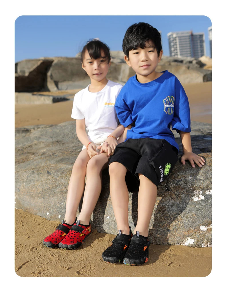 Children Boys And Girls Beach Quick Diving Shoes Qianjiang Swimming Shoes Indoor Fitness Floor Shoes Bathroom Shoes 28-38#