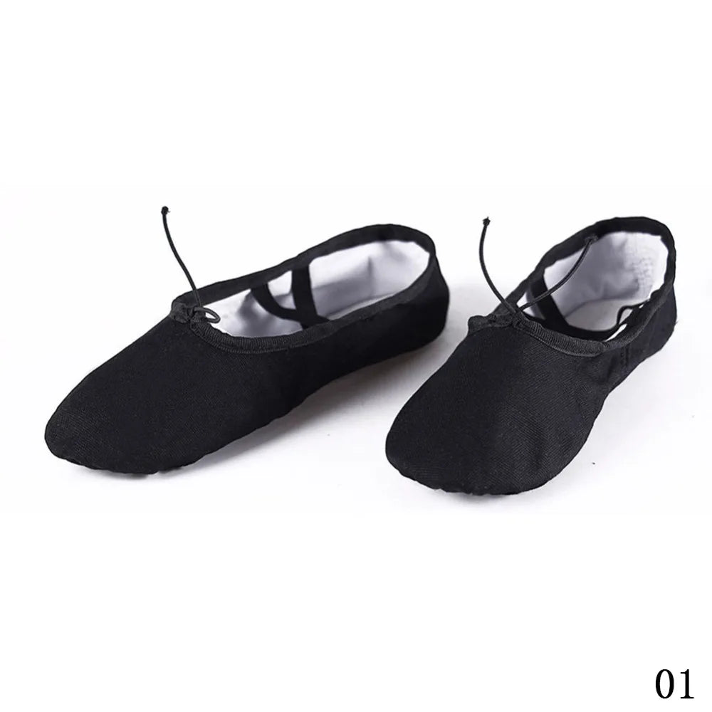 Hot Sale 4 Colors Shoes Canvas Ballet Pointe Shoes Fitness Gymnastics Dance Shoes For Kids Children Baby Girl Fashion Shoes Baby